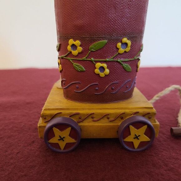 Demdaco Americana Father Christmas Santa On Wagon With Bunny and Tree XMas Decor - Picture 11 of 16